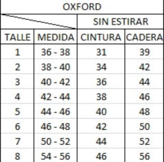 CALZA TÉRMICA (RECTA, OXFORD O CHUPIN)