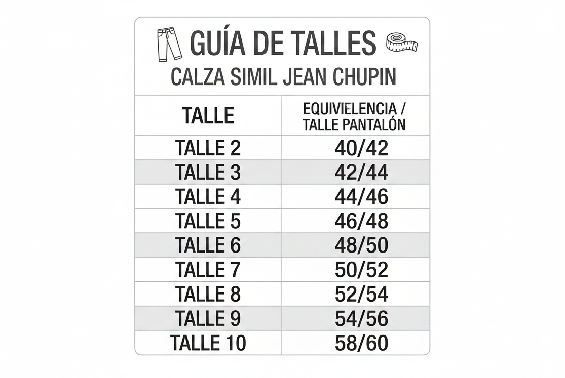 CALZA SIMIL JEAN (RECTA Y CHUPIN)